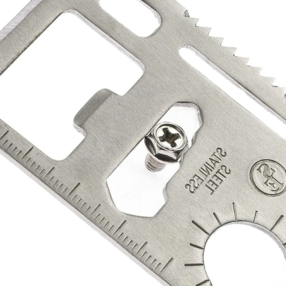 11 in 1 Survival Tool Credit Card Folding Knife Wallet Pocket Razor Beer Opener