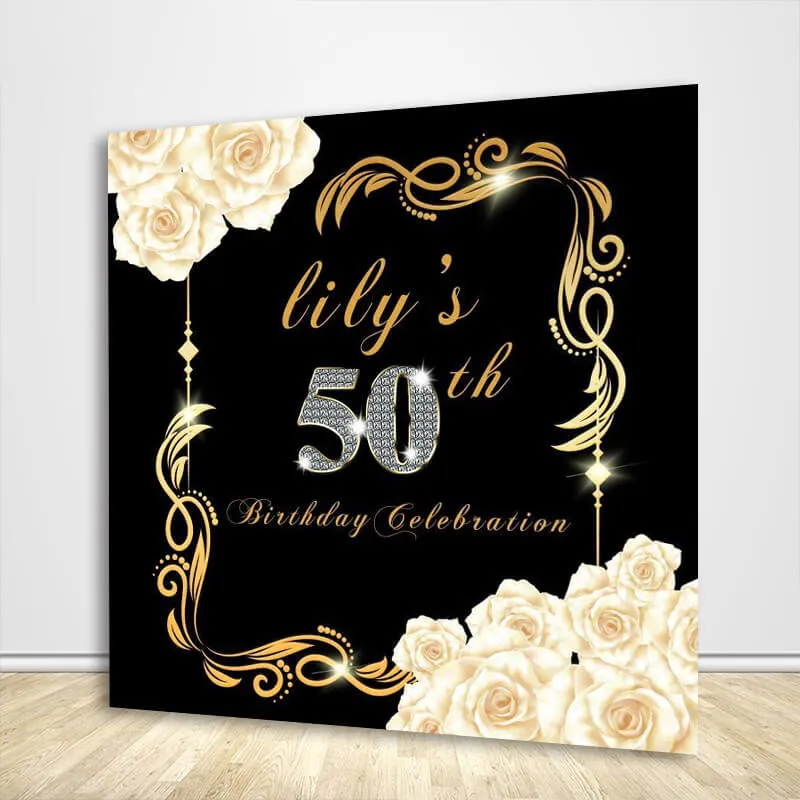 50th Birthday Printable Party Backdrop Aged to Perfection - Designed, Printed and Shipped