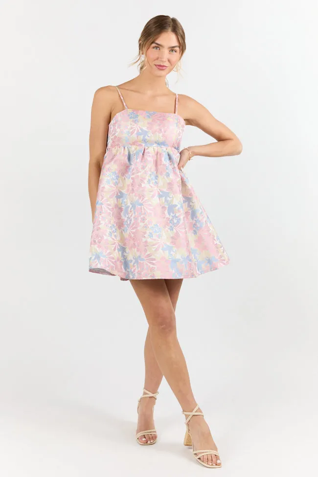 April Showers Multi Jacquard Printed Mini Dress