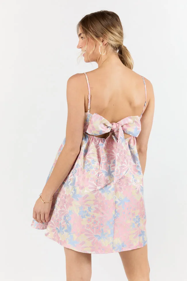 April Showers Multi Jacquard Printed Mini Dress