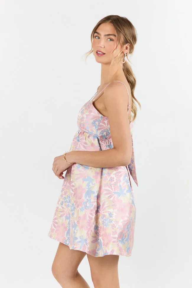 April Showers Multi Jacquard Printed Mini Dress