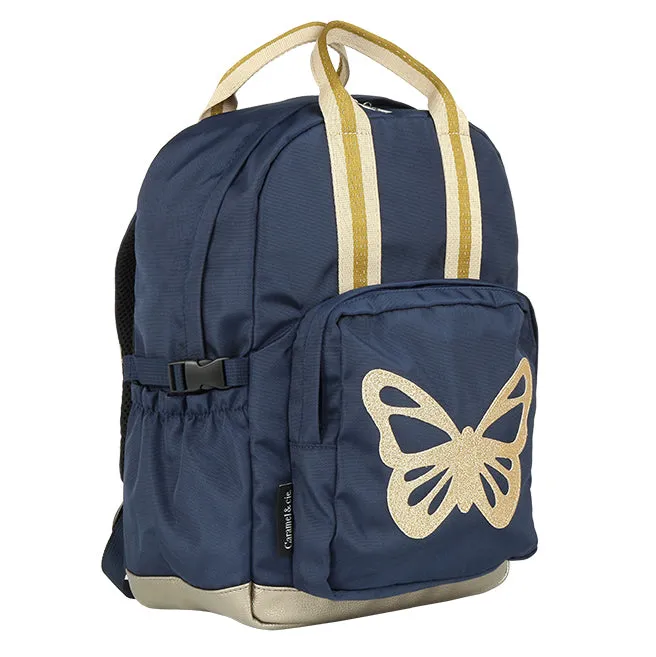 CARAMEL & CIE. Medium Backpack - Blue Butterfly