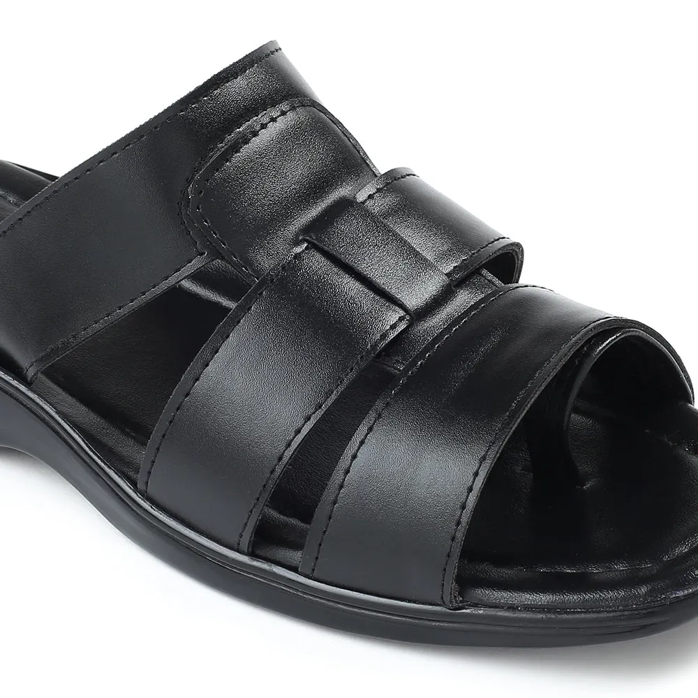 Coolers Black Casual Slipper For Men COOL99-628 By Liberty