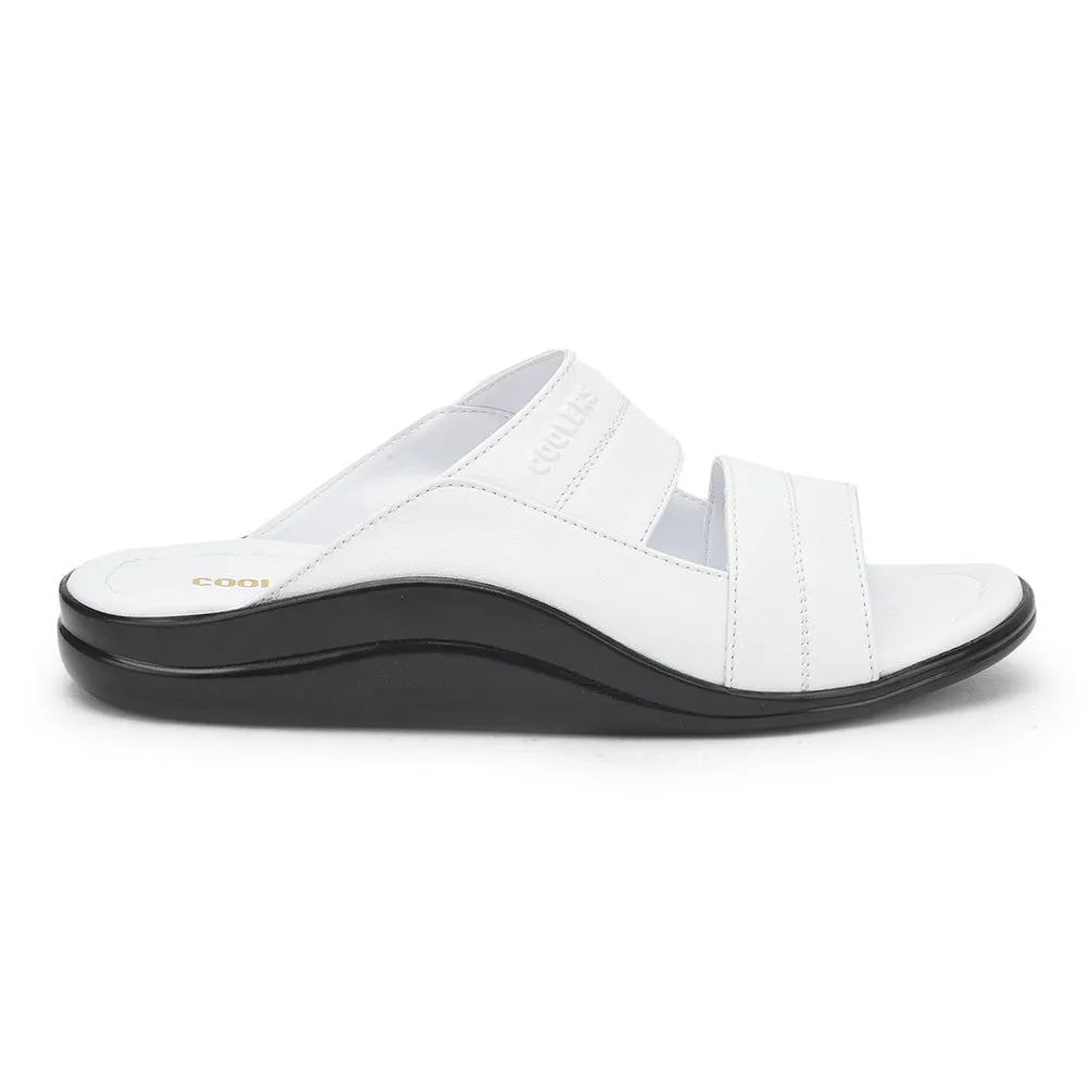 Coolers White Casual Slippers For Men 7193-60 By Liberty