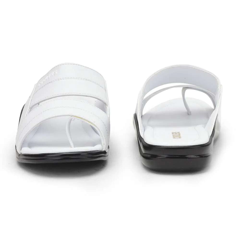 Coolers White Casual Slippers For Men 7193-60 By Liberty