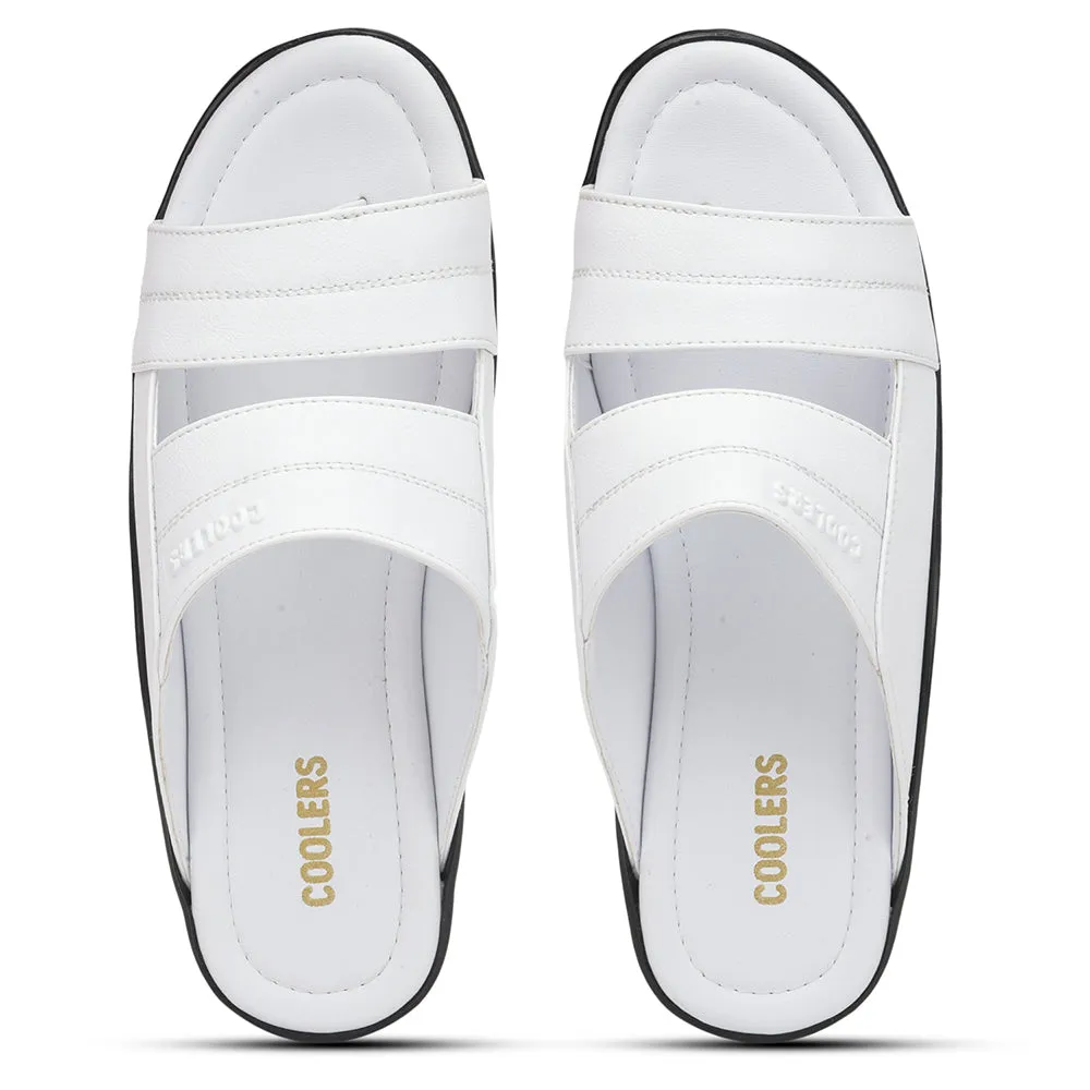 Coolers White Casual Slippers For Men 7193-60 By Liberty
