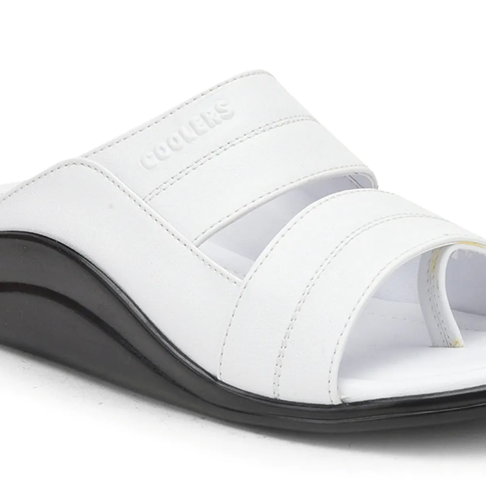 Coolers White Casual Slippers For Men 7193-60 By Liberty