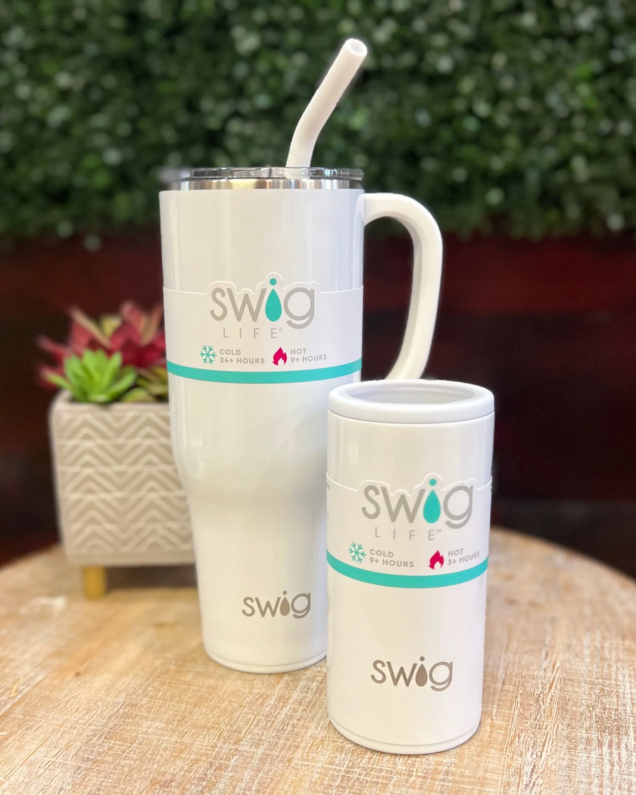 Swig Shimmer Diamond White Skinny Can Cooler FINAL SALE
